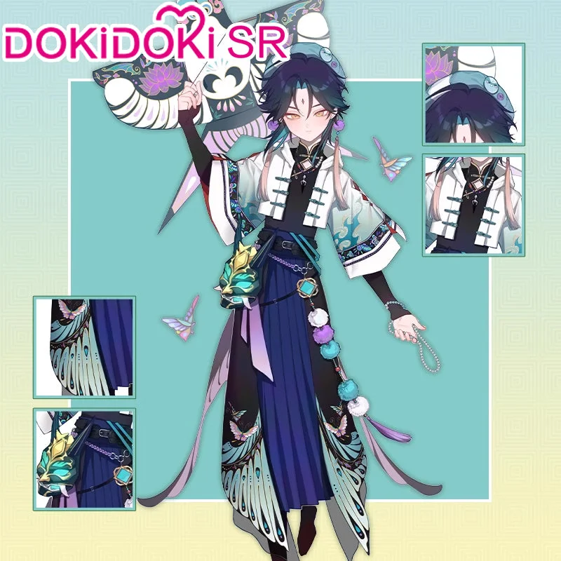 $1 Deposit =$5 Coupon DokiDoki-SR Game Genshin Impact Cosplay Xiao Costume Springtime Doujin