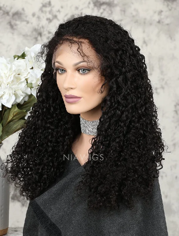 2022 Best Selling Curly Human Hair Glueless Full Lace Wigs With Baby Hair