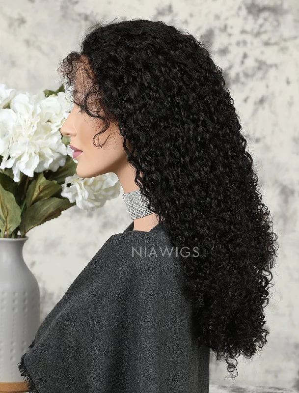 2022 Best Selling Curly Human Hair Glueless Full Lace Wigs With Baby Hair