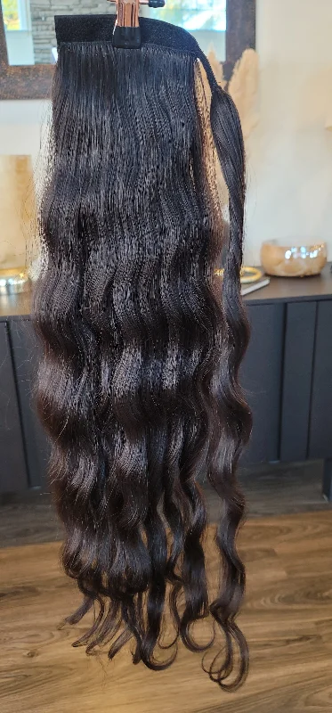 100% human hair Ponytail Natural wavy