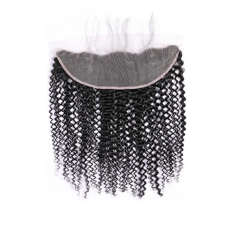 Kinky Curly 13x4 Lace Frontal Human Virgin Hair Skin Melt -OQHAIR