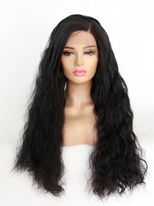 26“ Black Wavy Lace Front Wig 493