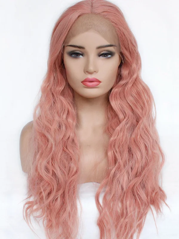 26"" Pink Slight Wave Lace Front Wig 551