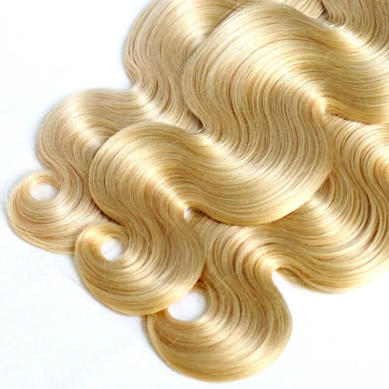 #613 Blonde Body Wave Hair Bundle Deal 100% Human Virgin Hair