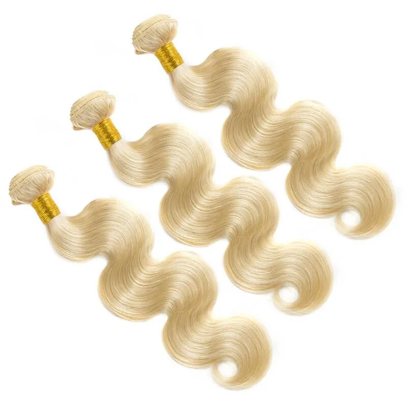 #613 Blonde Body Wave Hair Bundle Deal 100% Human Virgin Hair