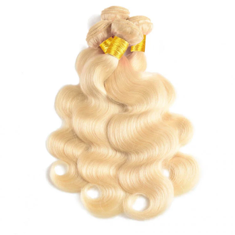 613 Bundles Body Wave Human Virgin Hair No Split & Full End Blonde Color Hair Bundles -OQHAIR