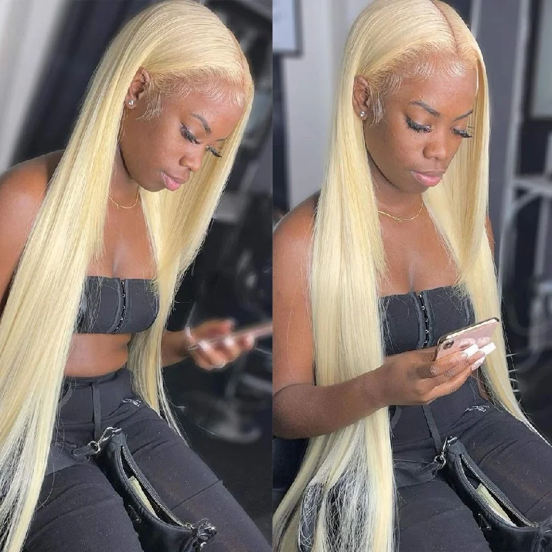 Straight 613 Bundles Human Virgin Hair No Split & Full End Blonde Color Hair Bundles -OQHAIR