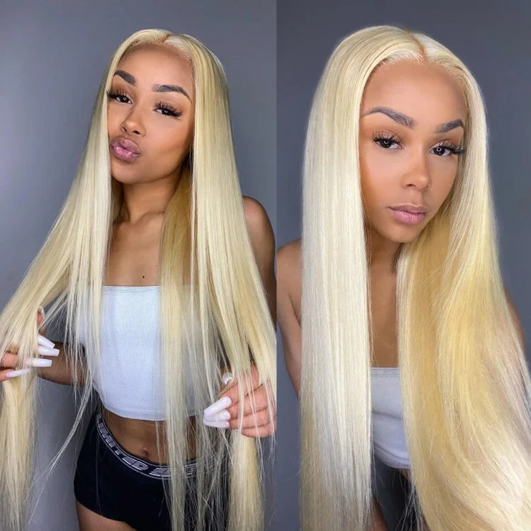 Straight 613 Bundles Human Virgin Hair No Split & Full End Blonde Color Hair Bundles -OQHAIR