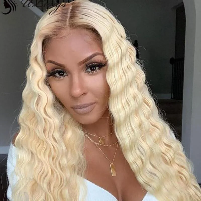 #613 Blonde Loose Deep Wave Hair Bundle Deal 100% Human Virgin Hair