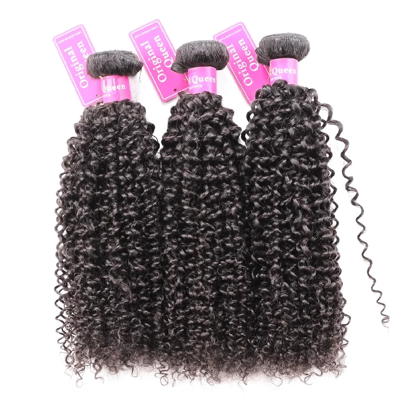 3 Bundles Kinky Curly Unprocessed Human Virgin Hair -OQHAIR