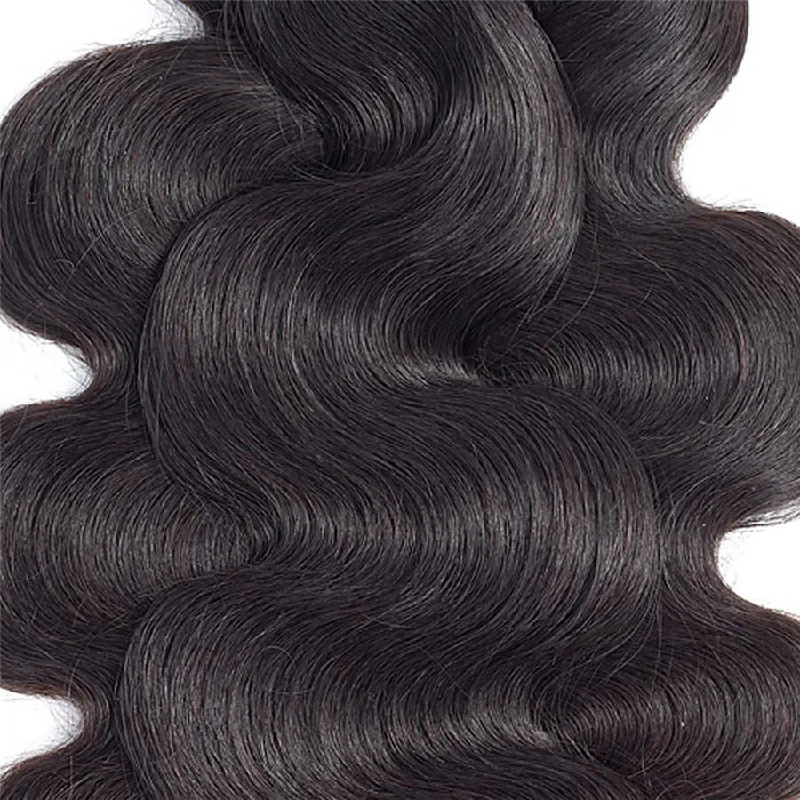 4 Bundles Body Wave Human Virgin Hair Natural Black -OQHAIR