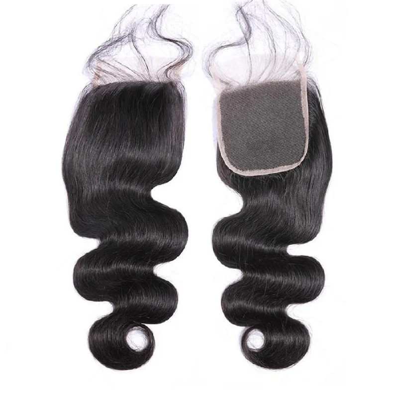 Body Wave 3 Bundles with 4*4 Lace Closure Human Virgin Hair -OQHAIR