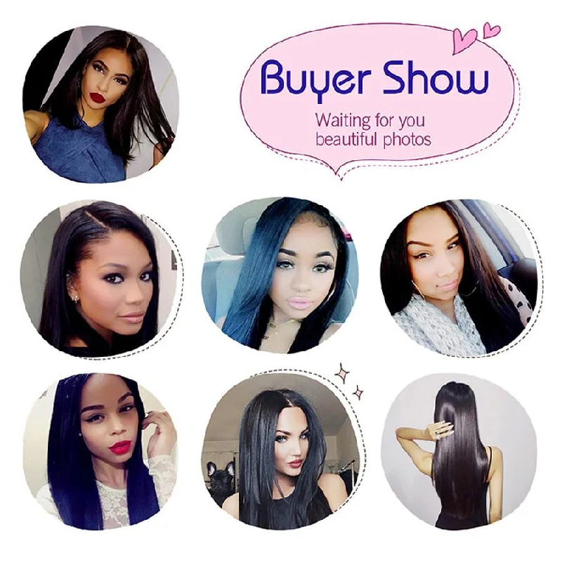 4 Bundles Straight Human Virgin Hair Natural Black -OQHAIR