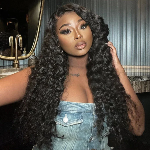 Clearance Sale | 13x4 Deep Wave Lace Front Wigs Pre-plucked Transparent Deep Curly Lace Wigs With Natural Baby Hair