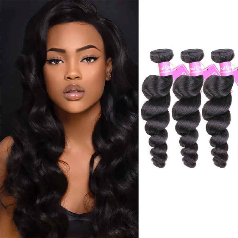 3 Bundles Loose Wave Unprocessed Human Virgin Hair -OQHAIR