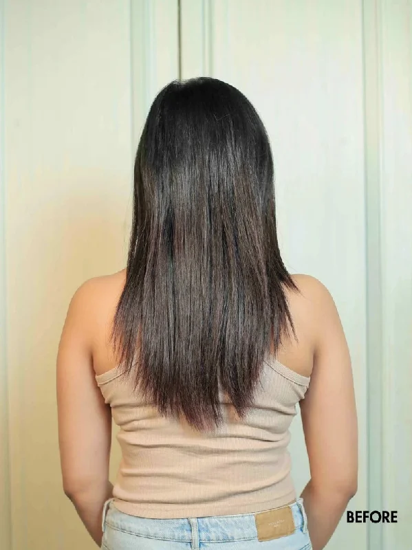 Seven Set Clip in Extensions - Caramel Brown Ombre (Straight Texture)