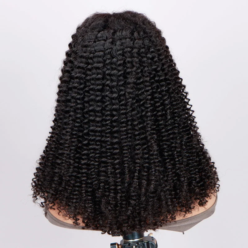 Soul Lady 4c Edge Kinky Curly Hair Ready To Go Glueless Wig 6x4 Pre Cut Lace Wig 100% Human Hair