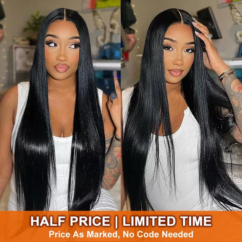 Soul Lady Silky Straight 4x4 Lace Wigs Half Price For Real Human Hair Glueless Wigs