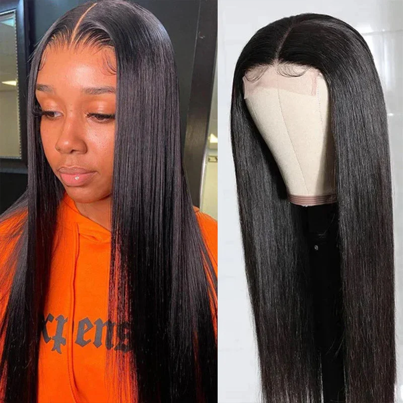 Soul Lady Silky Straight 4x4 Lace Wigs Half Price For Real Human Hair Glueless Wigs