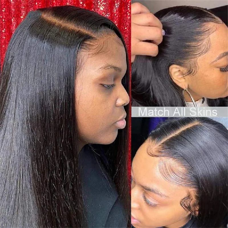 HD Lace Wigs 5x5 Lace Closure Wigs Straight Human Hair Preplucked Wigs with Baby Hair