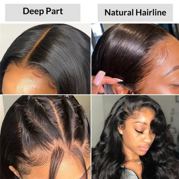 HD Lace Wigs 5x5 Lace Closure Wigs Straight Human Hair Preplucked Wigs with Baby Hair