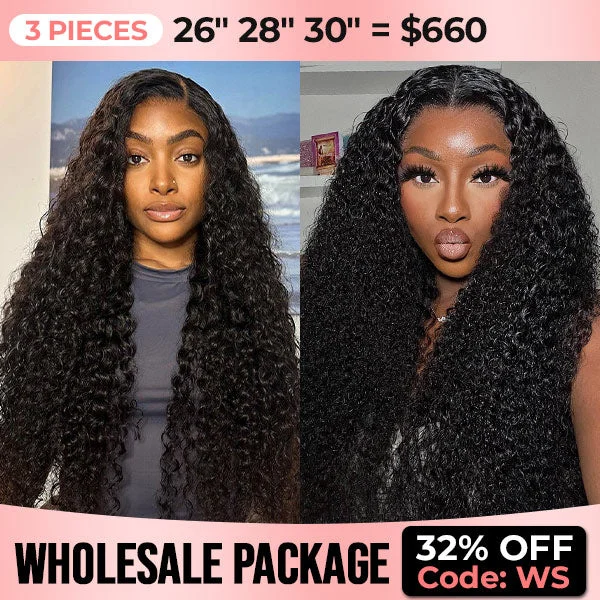 Wholesale Package | Wear Go Glueless Wigs Pre Cut 4x6 HD Lace Wigs Human Hair Pre-Plucked