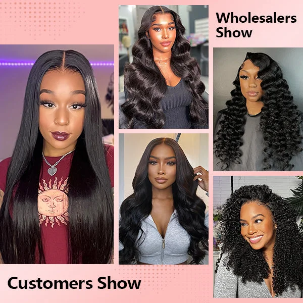 Wholesale Package | Wear Go Glueless Wigs Pre Cut 4x6 HD Lace Wigs Human Hair Pre-Plucked