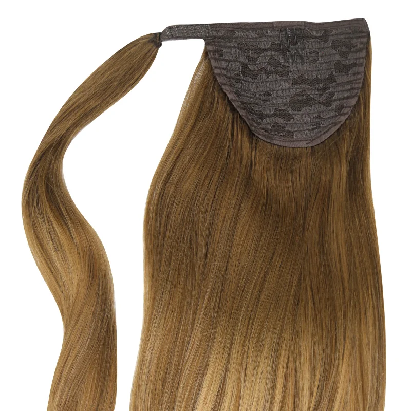 #4/12 AquaLyna Balayage Ponytail Hair Extension