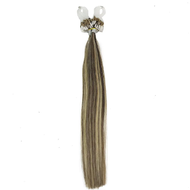 8A Micro Link Straight Human Hair Extension Color 4/27/613