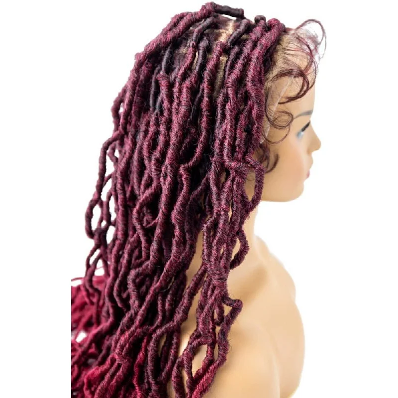 B & B Knotless Synthetic 100% Full HD Lace Wig - Knotless Loc 24""