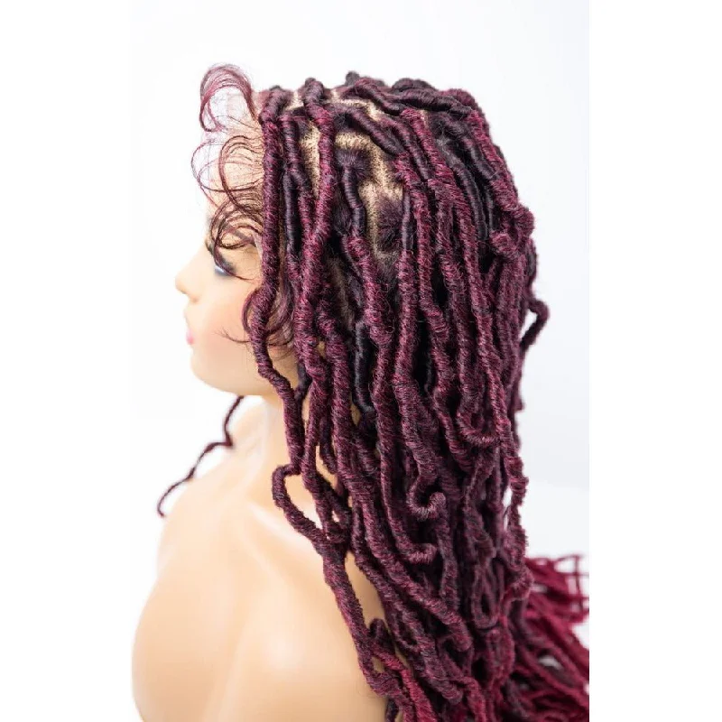 B & B Knotless Synthetic 100% Full HD Lace Wig - Knotless Loc 24""