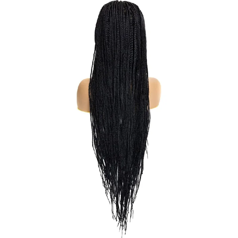 B&B Knotless Synthetic Full Lace Braided Wig - Micro  Box Braid 32""