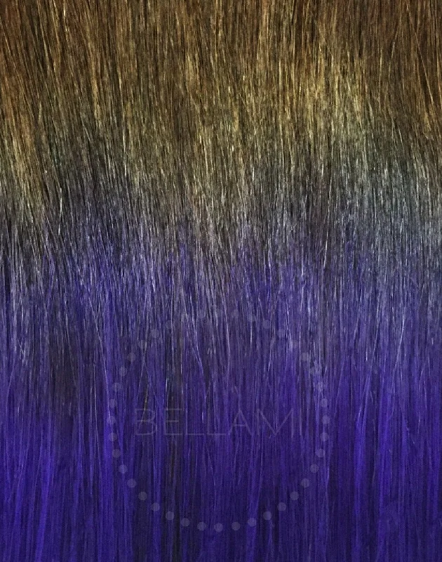 BELLAMI 160g 20"" Ombre #4 - Chocolate Brown / Violet Hair Extensions