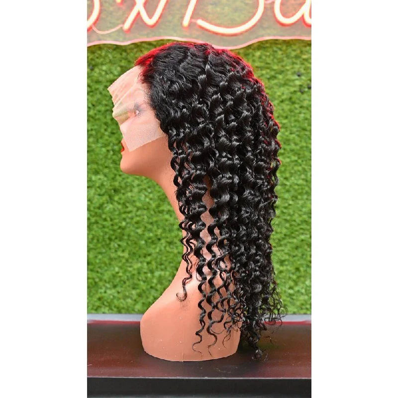 Bx Babe 13x4 100% Human Hair Frontal Lace Wig - Deep Wave