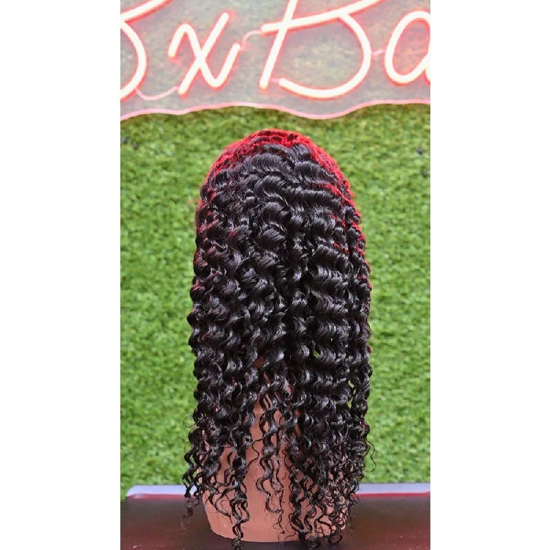 Bx Babe 13x4 100% Human Hair Frontal Lace Wig - Deep Wave