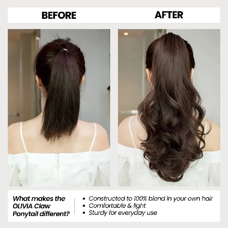 OLIVIA - Claw Ponytail (Luxury Japanese Fiber)