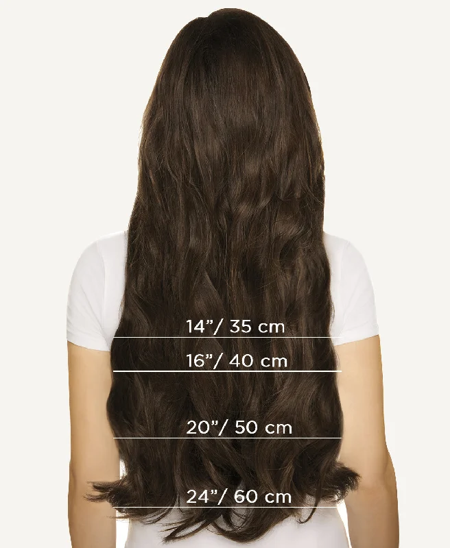 clip-in hair extensions #4 medium brown.