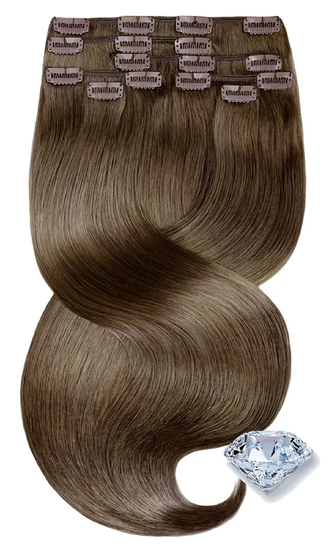 Clip-in Hair Extensions Light Natural Brown