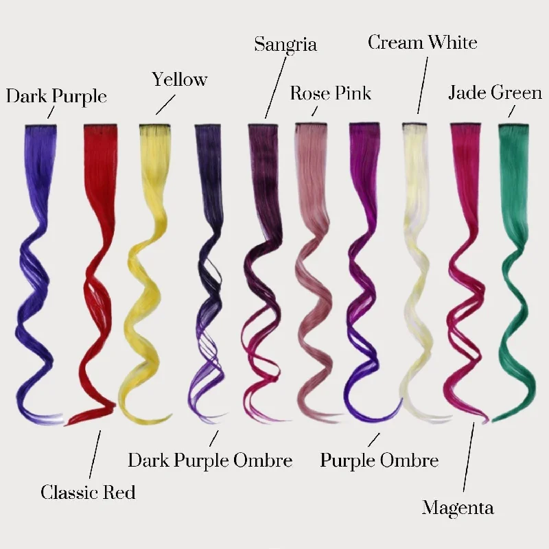 Curly 50cm Clip in Highlights / Purple