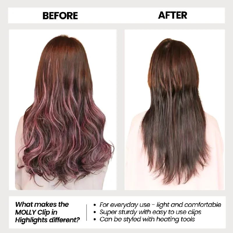 MOLLY - Clip in Highlights (Luxury Japanese Fiber)