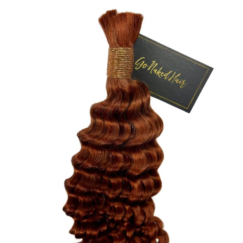 Copper Deep Wave Bulk Hair