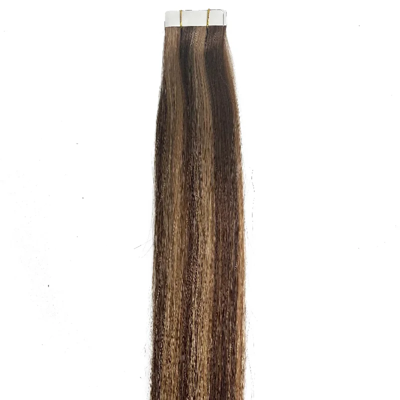 10A/8A Straight Tape-In Human Hair Extension Color P#4/8