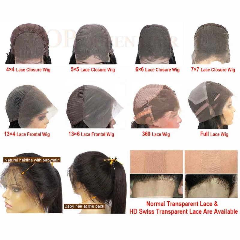 Custom Made Raw Hair Closure/Frontal Wig & Bob Wig