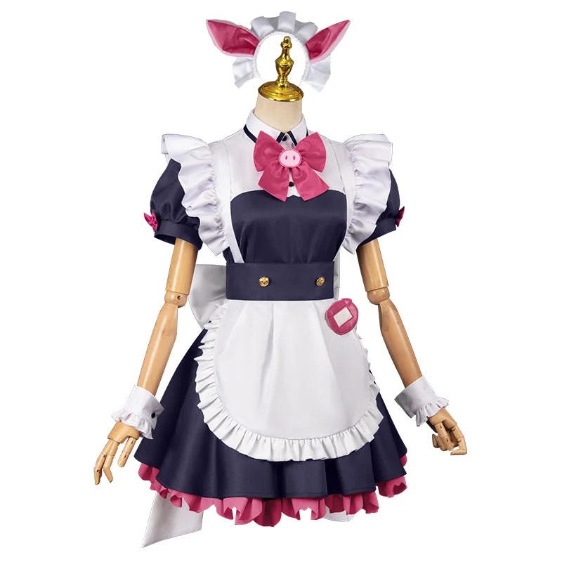 【Size S-2XL】DokiDoki-R Anime Akiba Maid War Cosplay Yumechi/Mannen Ranko/Wahira Nagomi/Shiipon Costume