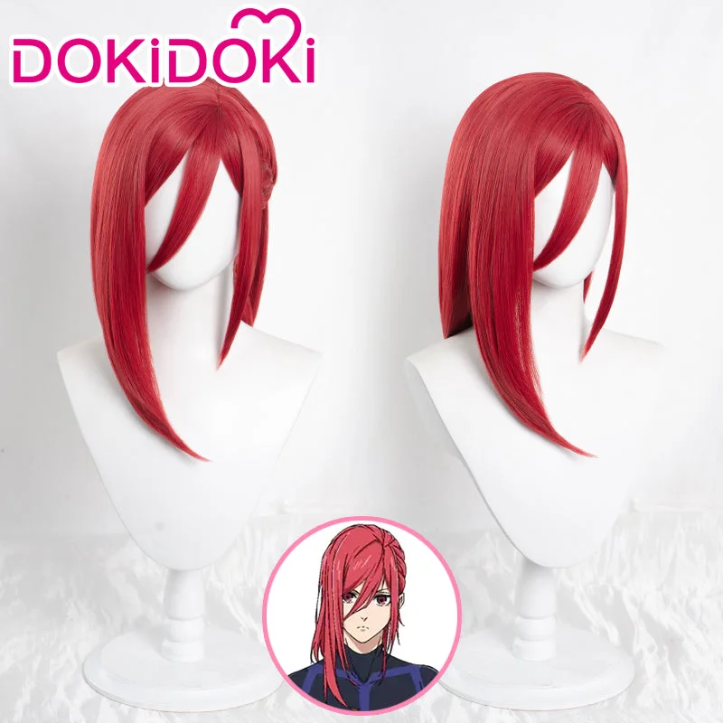 【Ready For Ship】DokiDoki Anime Blue Lock Cosplay Chigiri Hyoma Wig Long Straight Red Hair