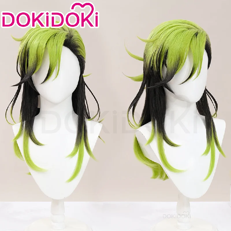 【Ready For Ship】DokiDoki Anime BUCCHIGIRI？！Cosplay Marito Jin Wig Long Straight Green Black Hair