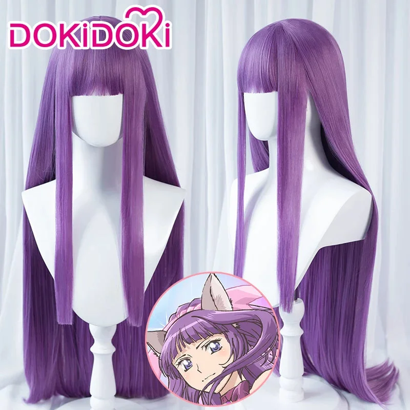 【Ready For Ship】DokiDoki Anime Tokyo Mew Mew Cosplay Fujiwara Zakuro Cosplay Wig Women Purple Long StraightHair