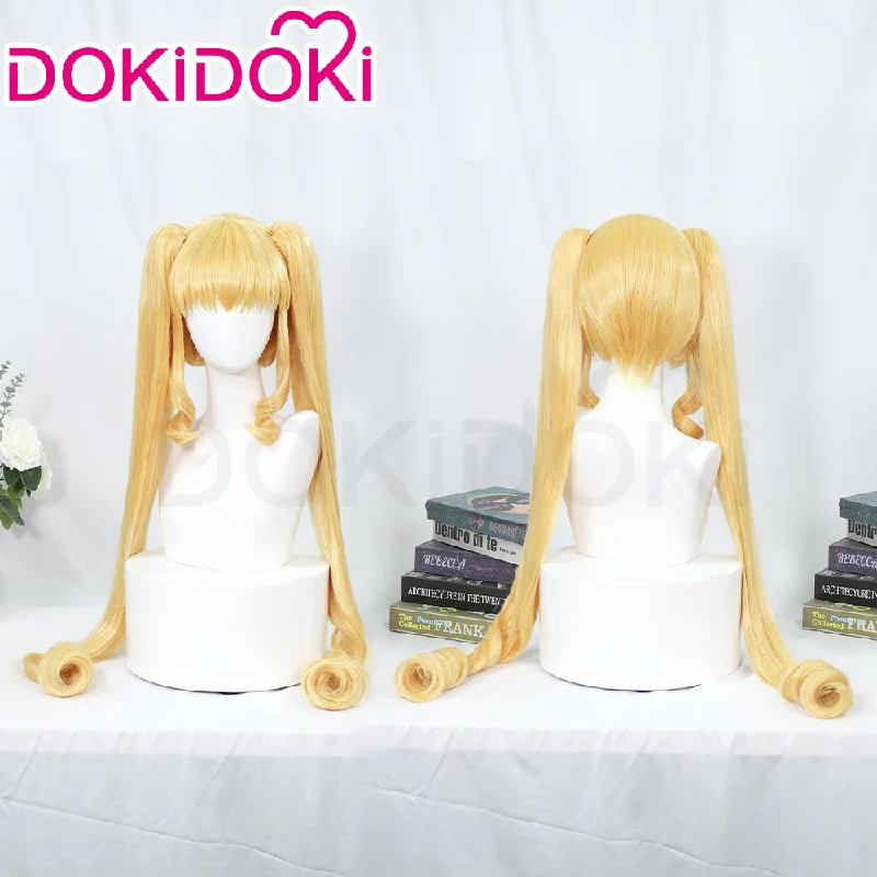 【Ready For Ship】DokiDoki Anime Rozen Maiden Cosplay Shinku Wig Long Straight Yellow Hair Women Pure Ruby