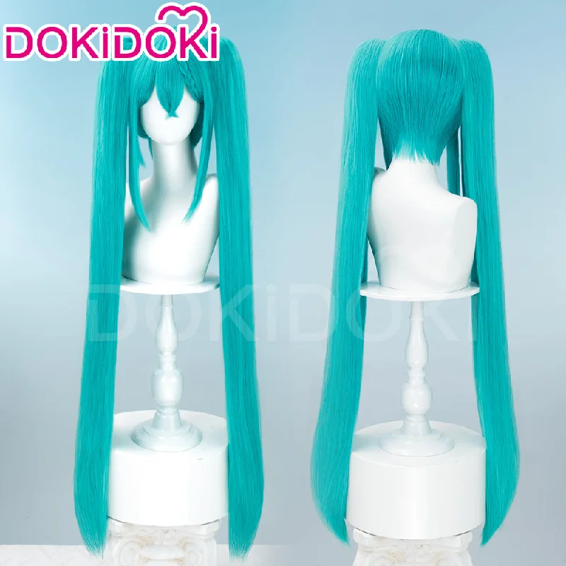 DokiDoki Cosplay Wig 2023 Racing Suits Style Long Straight Blue Hair