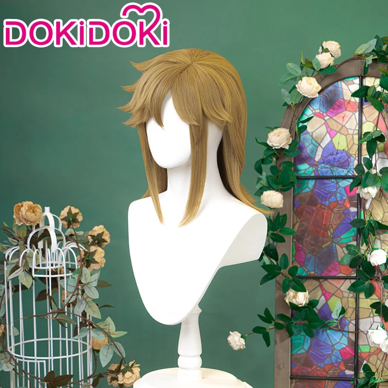 【Ready For Ship】DokiDoki Game Cosplay Wig Hair Down Gold Brown